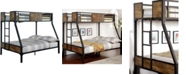 Furniture of America Remiro Metal Twin Over Full Bunk Bed